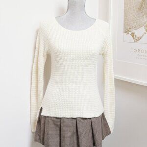 Vanilla Off-white Waffle Knit Sweater 🍦 VERO MODA